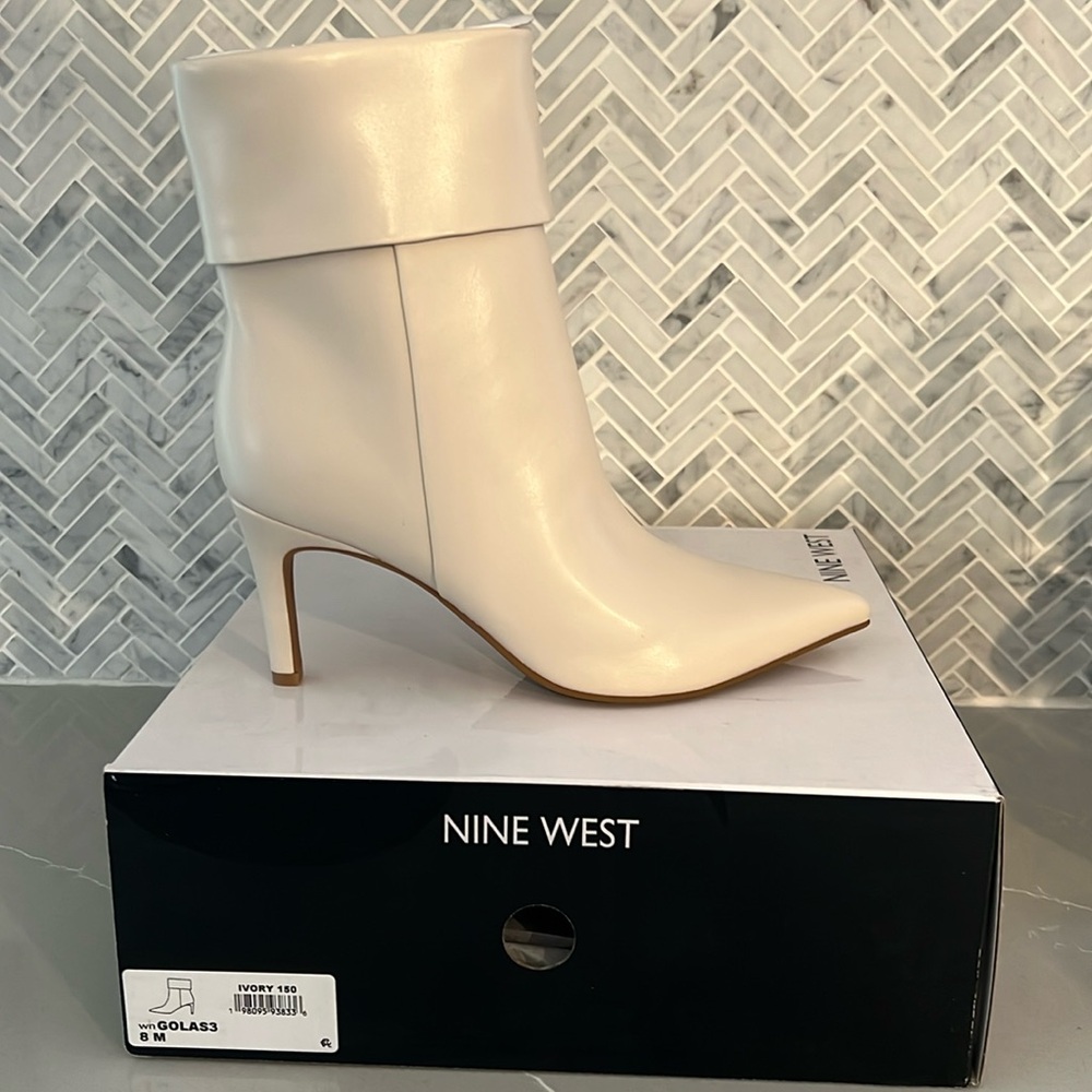 Nine West cream booties